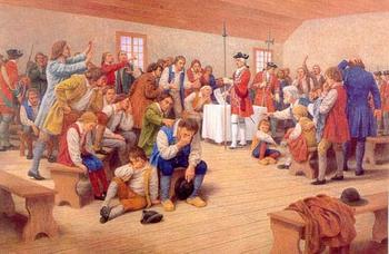 Painting by Claude Picard, Series: Deportation the Acadians