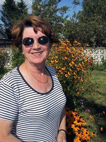 Marthe in her garden.