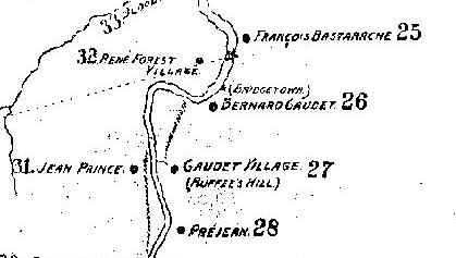 Bernard Gaudet's land was originally Pierre l'Ain's land.